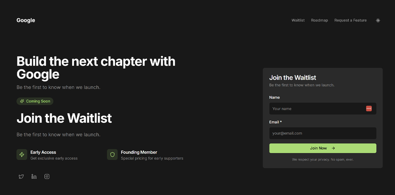 Waitlyzt demo (dark)